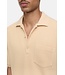 Closed Short sleeve polo cotton waffle sahara sand