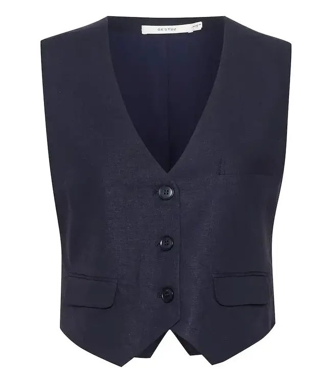 Gestuz Liza linnen waistcoat