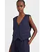 Gestuz Liza linnen waistcoat blue