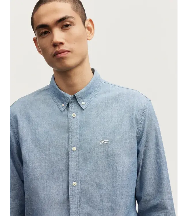 Denham Rich reg shirt chambrey light blue