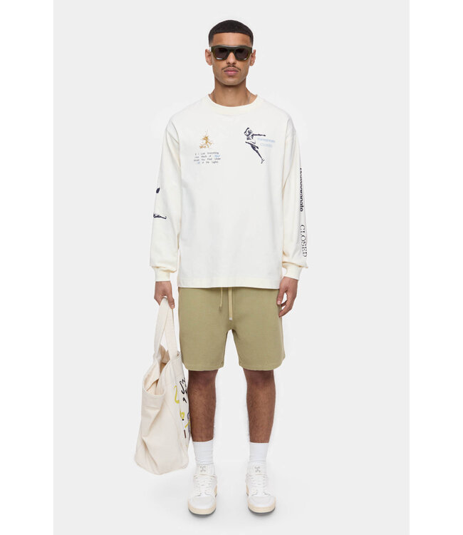 Closed Cotton waffle short sage tea