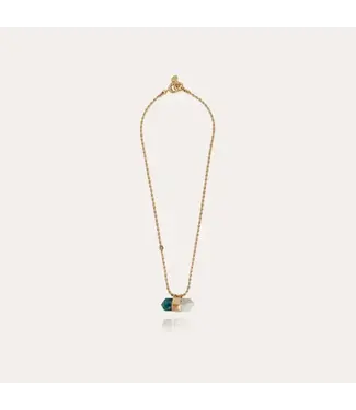 Gas Bijoux collier aventurine gold turqoise