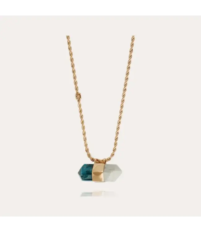 Gas Bijoux collier aventurine gold turqoise