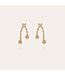 Gas Bijoux Riviera asymetric bow gold earrings small