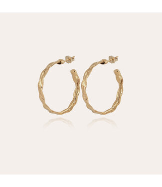 Gas Bijoux Tresse small hoop earring  gold