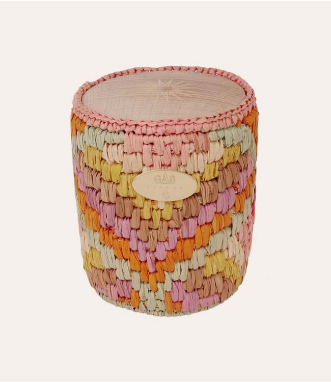 Gas Bijoux Bougie ensoleille moi raphia pastel Candle