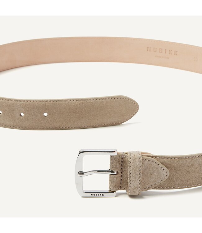 Nubikk James Belt (M) Taupe Suede 105