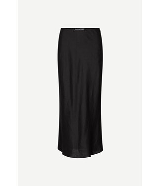 Samsøe Samsøe Saagneta long skirt black linnen