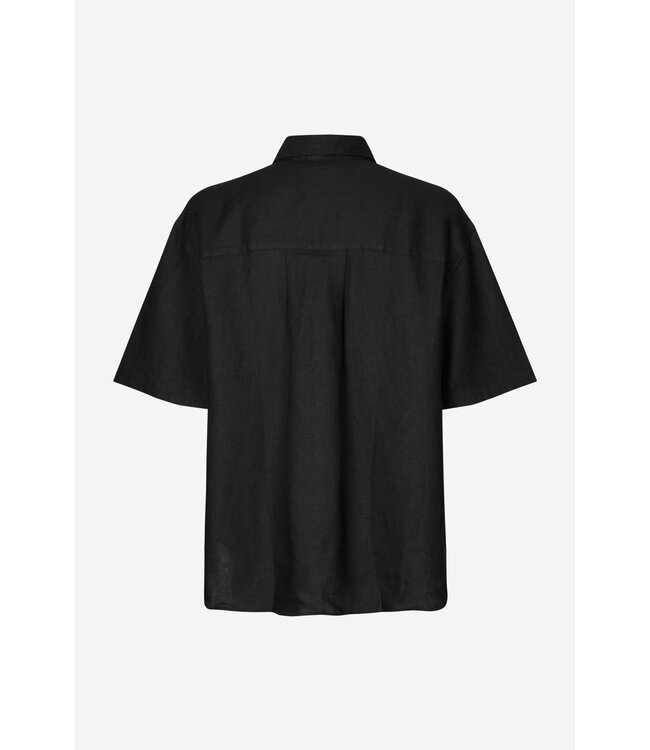 Samsøe Samsøe Salarika ss shirt black linnen