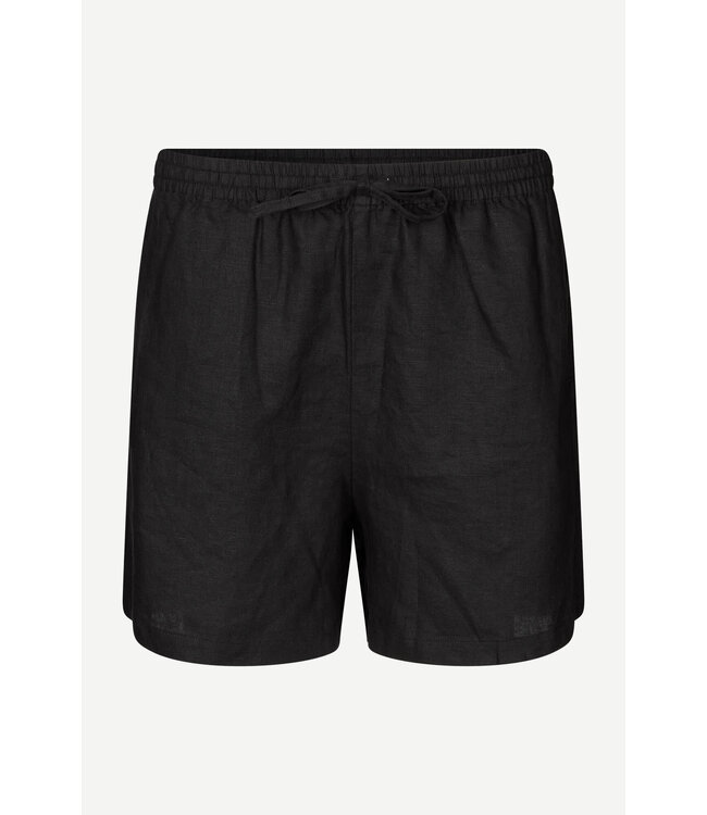 Samsøe Samsøe Maren string short black linnen