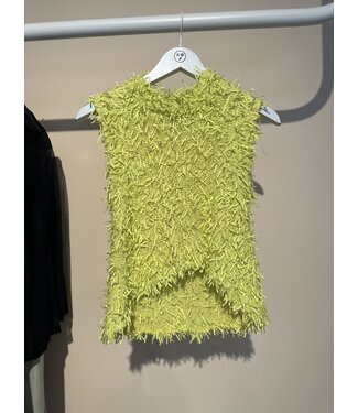 MSGM Top maglia knit yellow