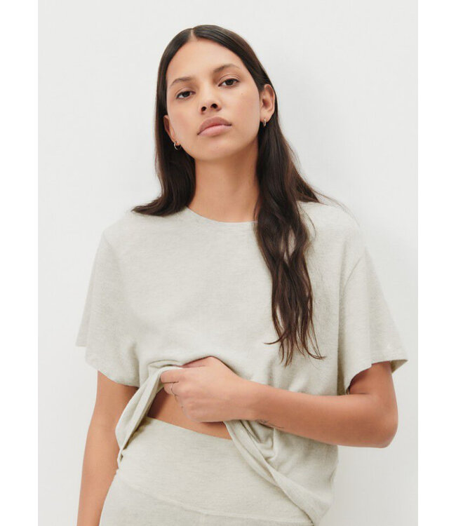 American Vintage T-shirt col shirt  Ypawood gris chine