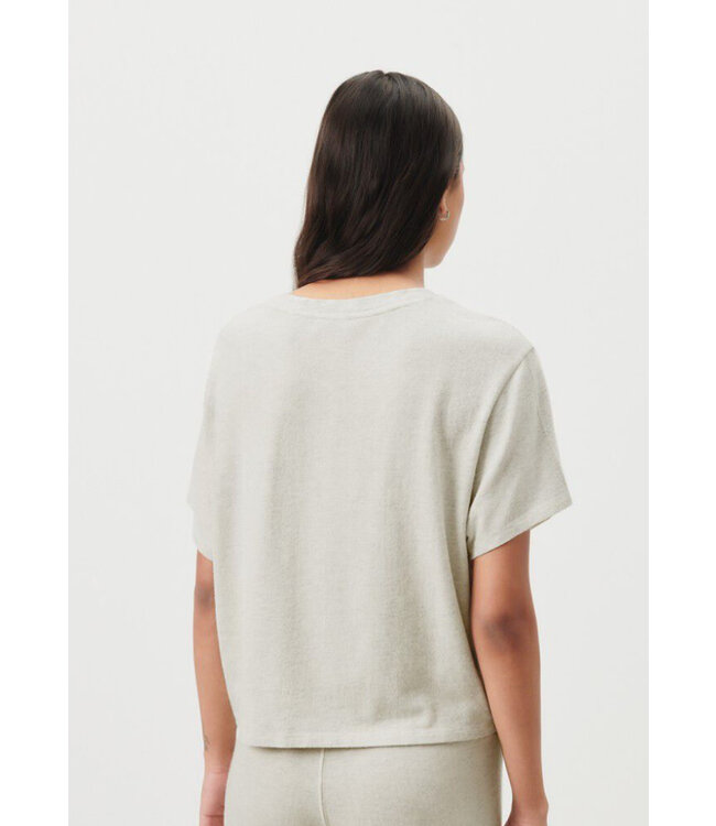 American Vintage T-shirt col shirt  Ypawood gris chine