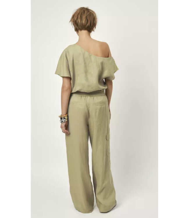 Dante 6 D6 Sirow off shoulder top Aloe green