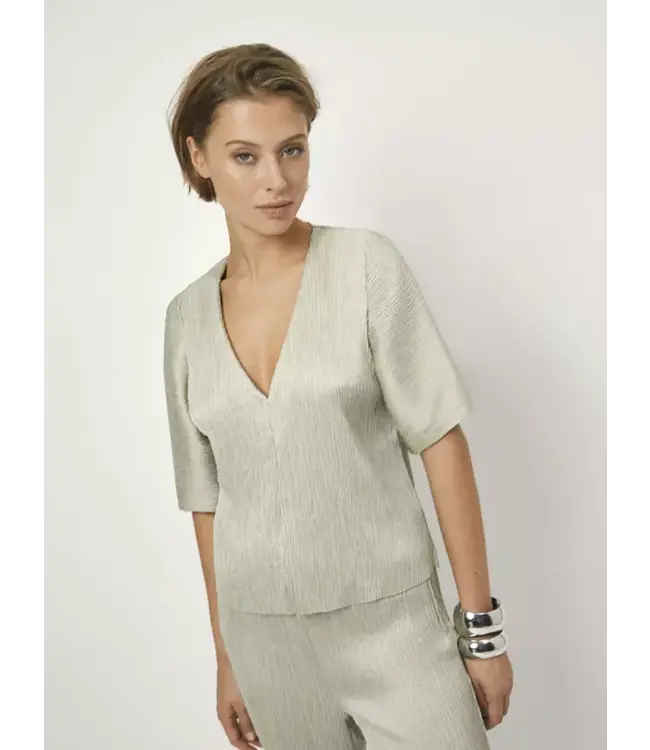 Dante 6 D6 Raquel pleated top matcha