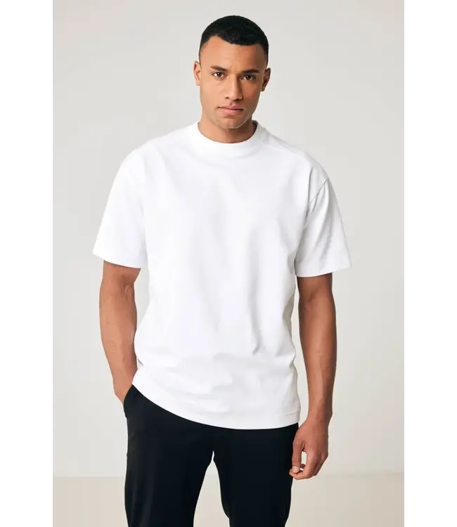 Genti Jersey sweat T-shirt SS White White Logo 1227-251