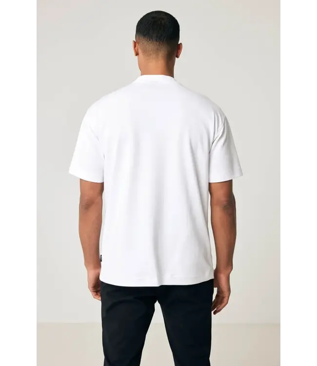 Genti Jersey sweat T-shirt SS White White Logo 1227-251