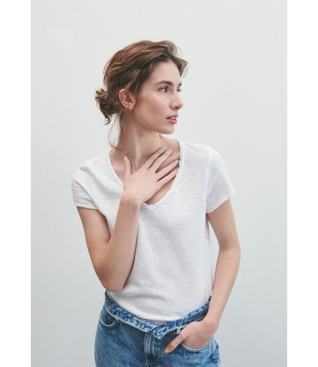 American Vintage Sonoma t-shirt V-neck white