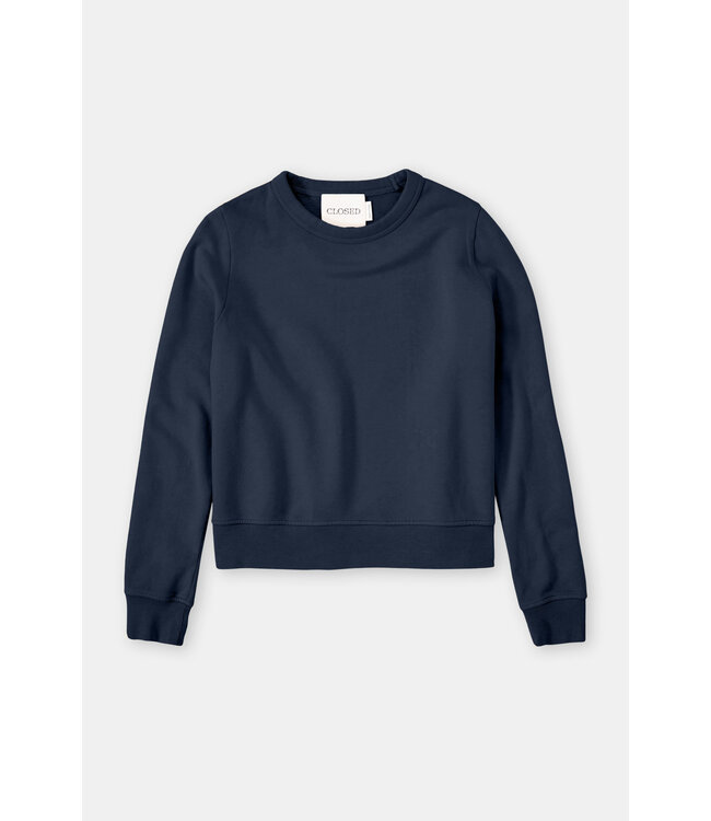 Closed Fitted crewneck smoky blue