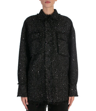 MSGM Camicia shirt black glitter