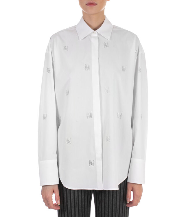 MSGM Camicia shirt white Logo