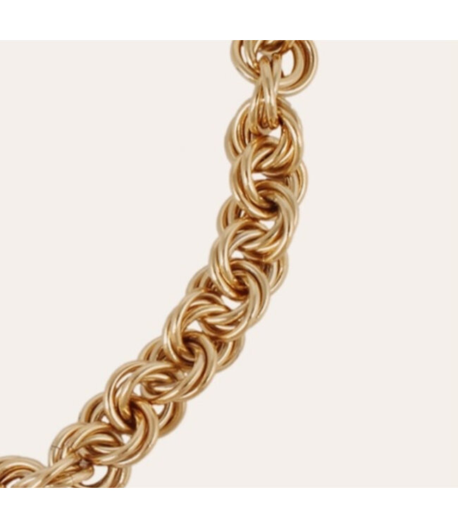 Gas Bijoux Maille rond entrecroise necklace gold
