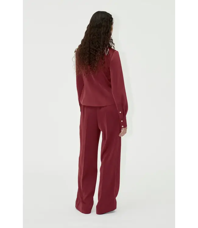 Stine Goya Shane satin shirt Raspberry