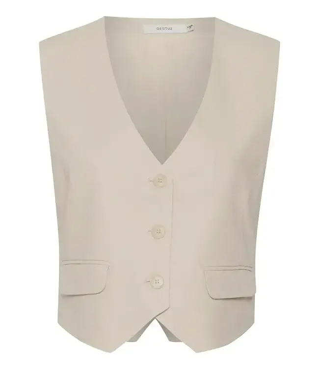Gestuz Liza linnen waistcoat ancient scroll