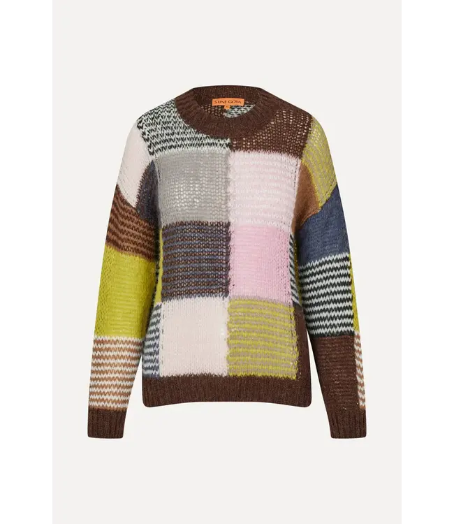Stine Goya Multi check longsleeve jumper