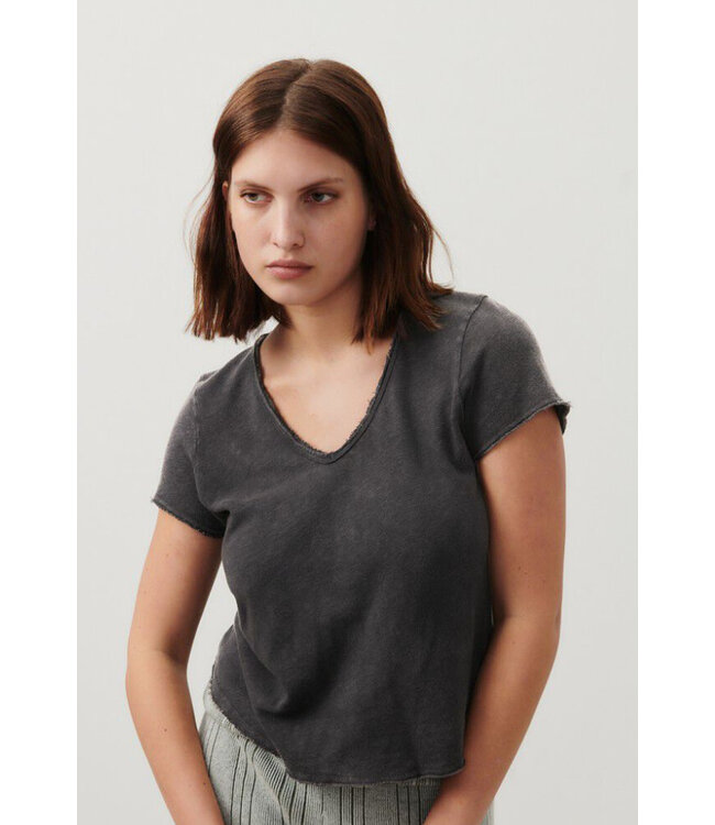 American Vintage Sonoma t-shirt V-neck Noir vintage