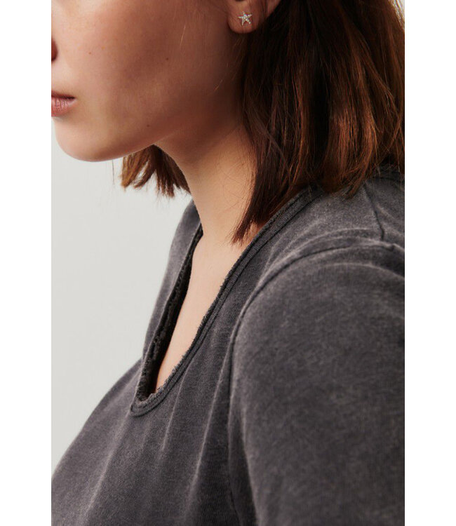 American Vintage Sonoma t-shirt V-neck Noir vintage