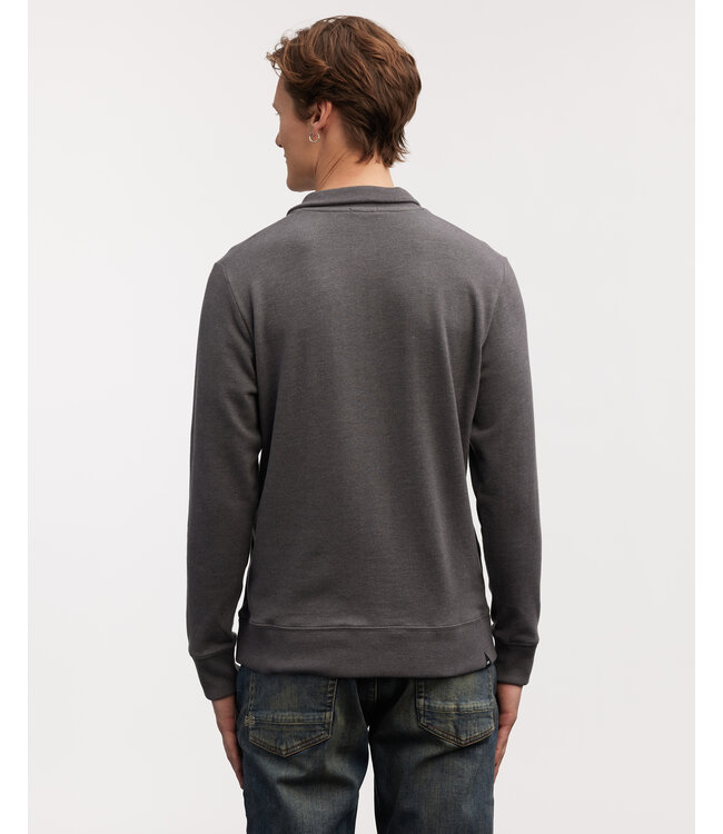 Denham Roger half zip Magnet Grey