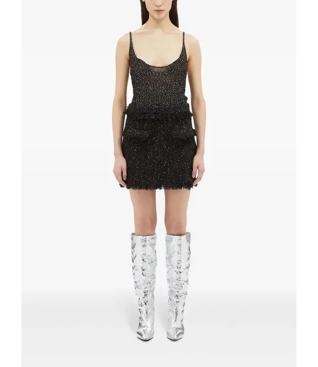 MSGM Gonna skirt black glitter