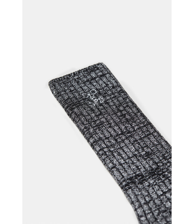 Closed Black Glitter Socks