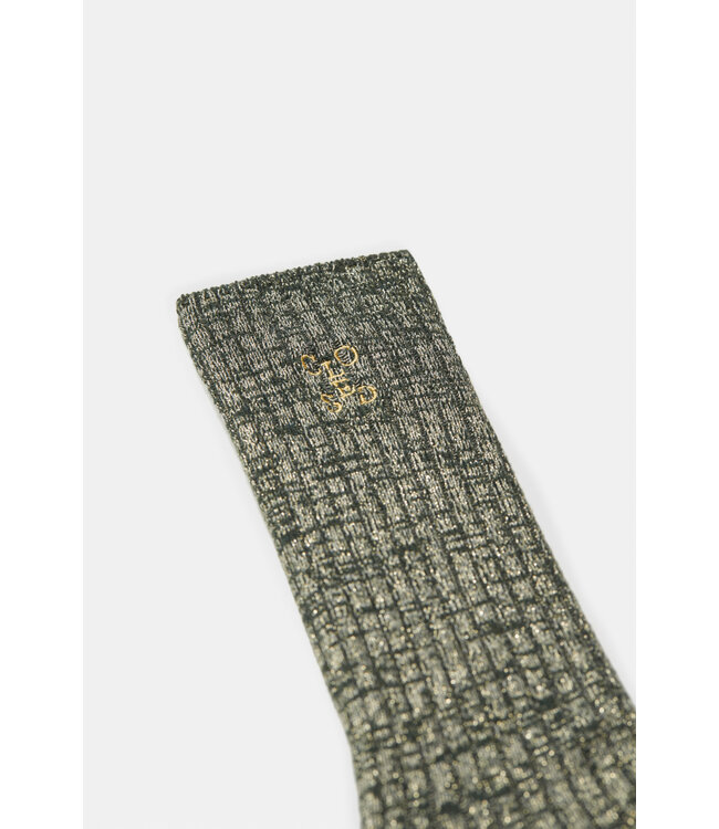 Closed Green Glitter Socks