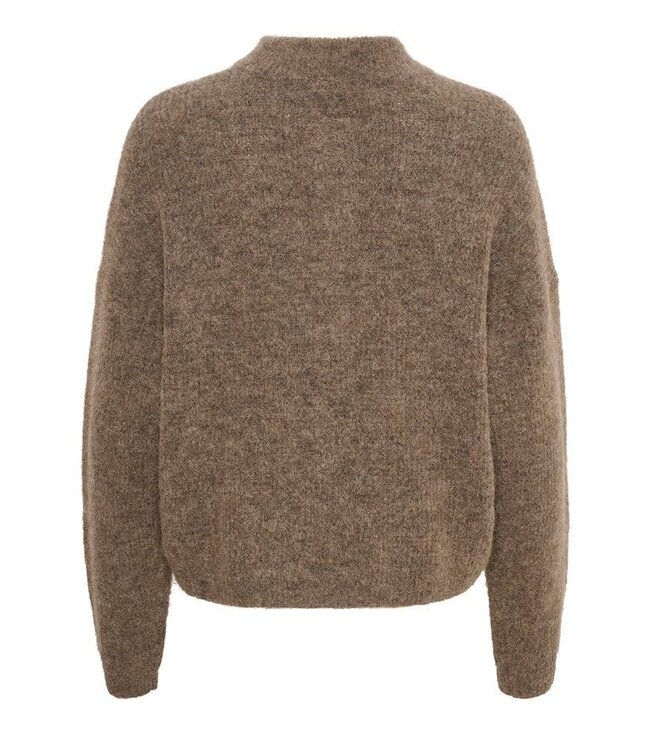 Gestuz Alpha short cardigan dark sand melange Noos