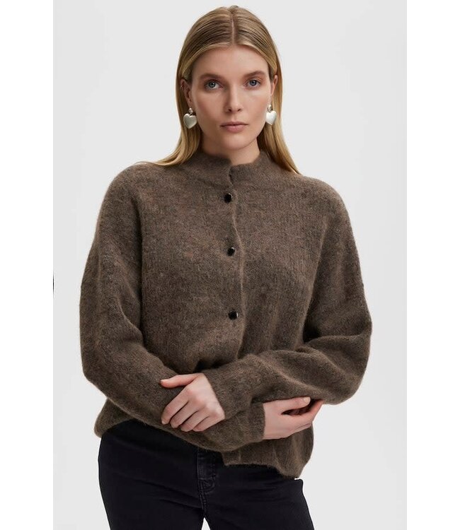 Gestuz Alpha short cardigan dark sand melange Noos