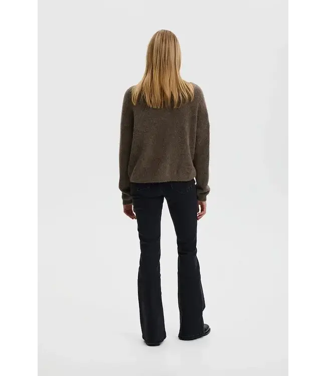 Gestuz Alpha short cardigan dark sand melange Noos