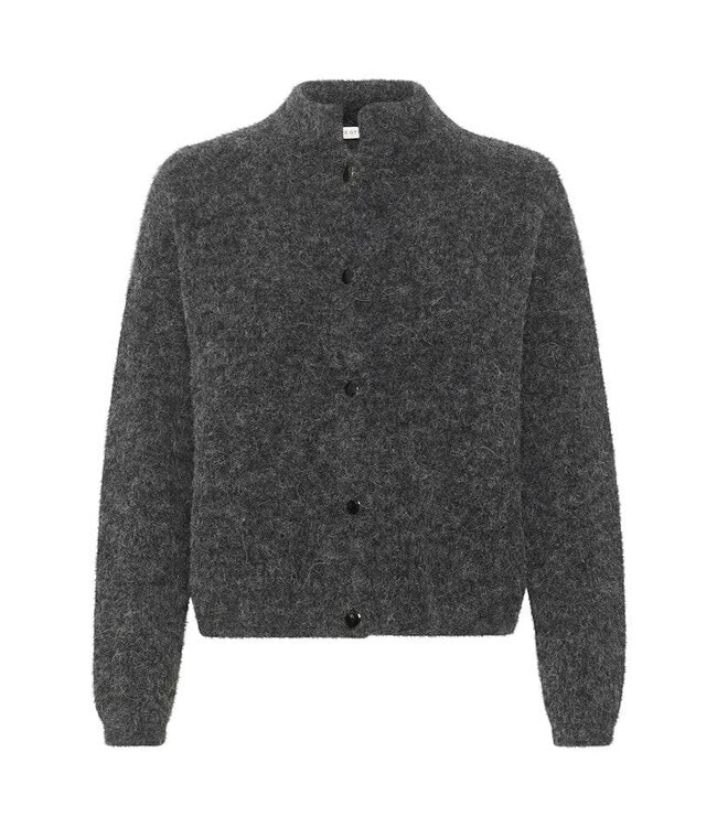 Gestuz Alpha short cardigan Charcoal melange Noos
