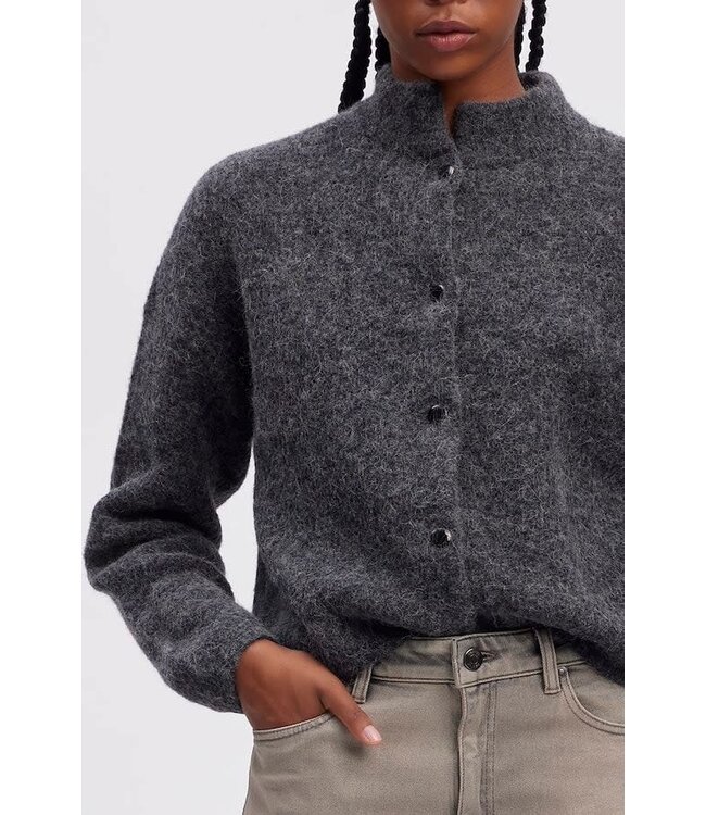 Gestuz Alpha short cardigan Charcoal melange Noos