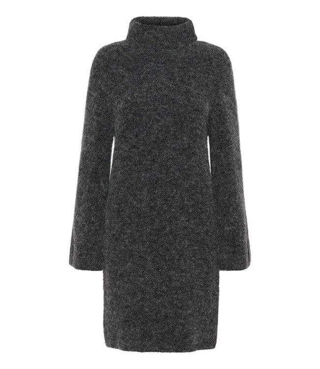 Gestuz Alpha rollneck dress Charcoal melange