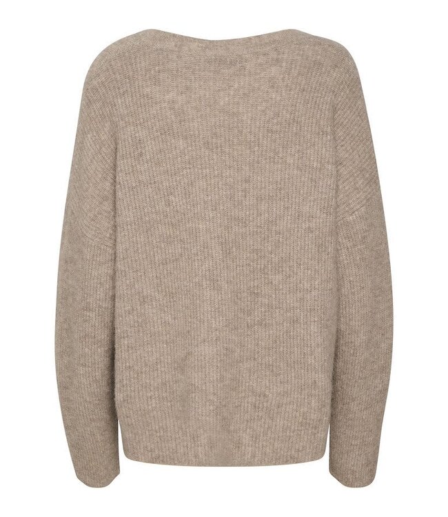 Gestuz Alpha V-neck pullover Warm sand melange