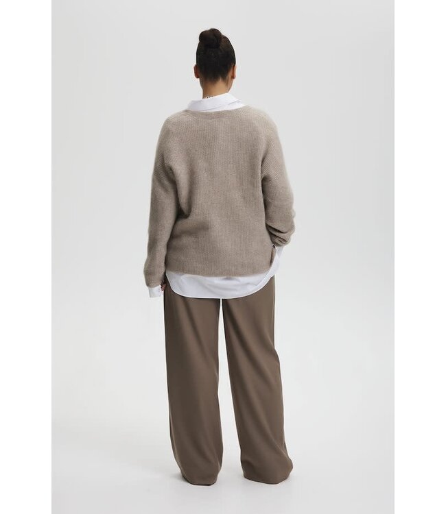 Gestuz Alpha V-neck pullover Warm sand melange