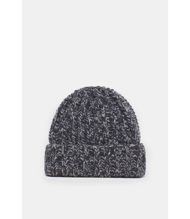 Closed Knitted hat Dark Grey Melange O/S