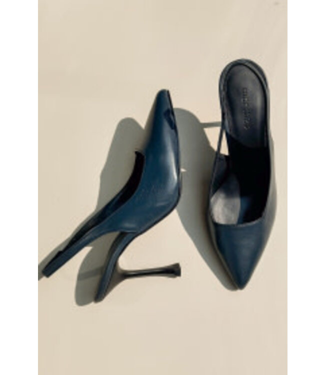 March 23 Vivienne high blue leather