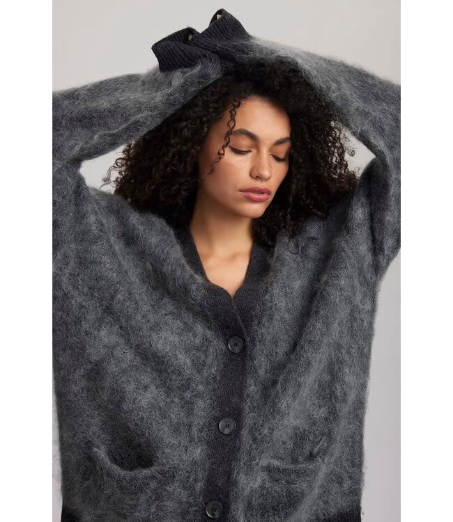 Gestuz Maica Cardigan charcoal melange