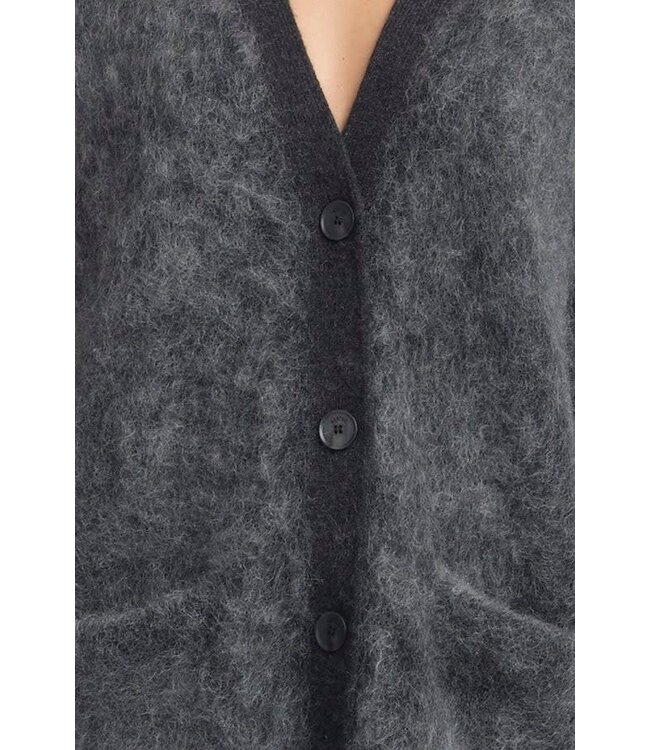 Gestuz Maica Cardigan charcoal melange