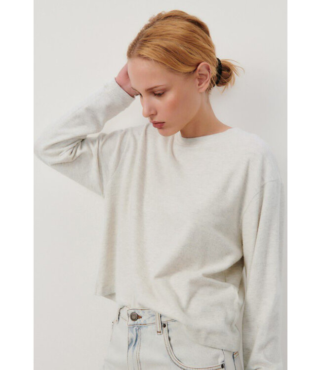 American Vintage Longsleeve col Ypawood gris chine