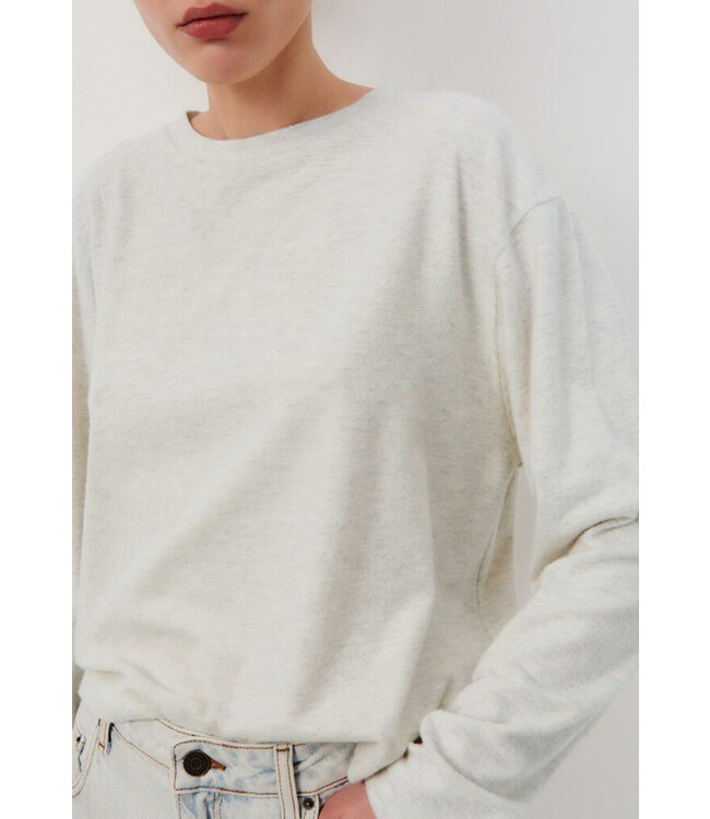 American Vintage Longsleeve col Ypawood gris chine