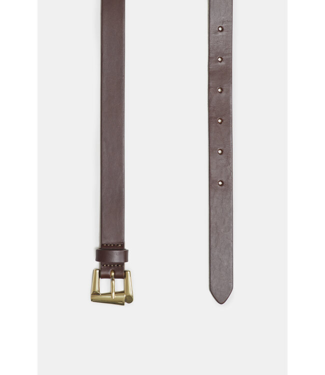 Closed Belt leather matt 725 Brazil Nut